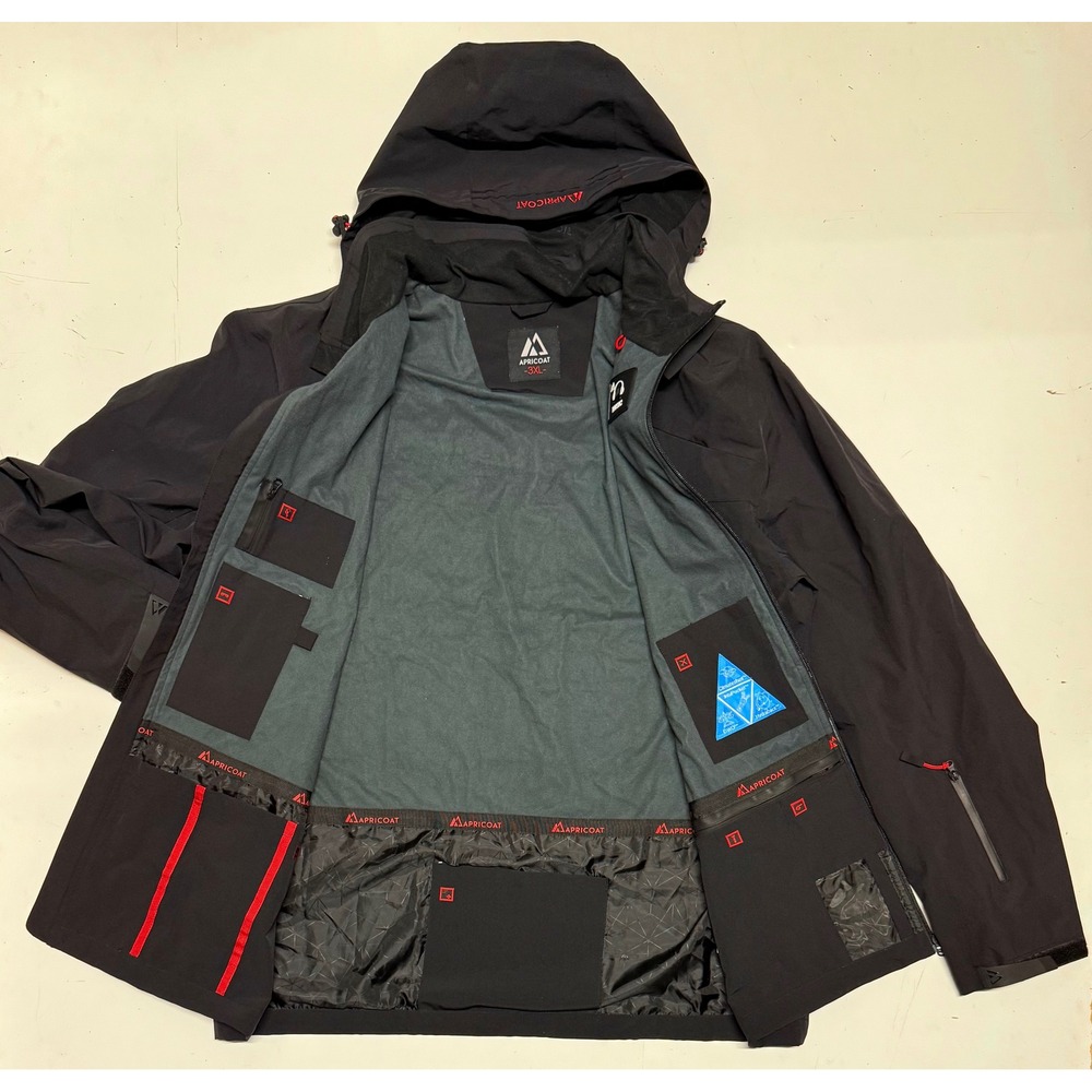 Apricoat Adventure 2.0 Black Men's Outdoors Jacket Technical 16 Pockets Features